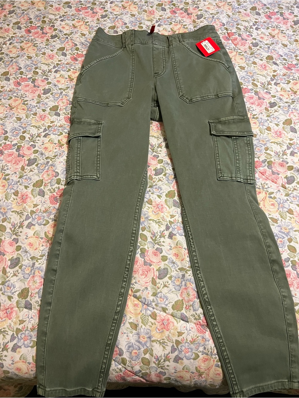 SPANX Olive Green Cargo Jeggings
